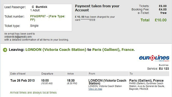 London to Paris - National Express