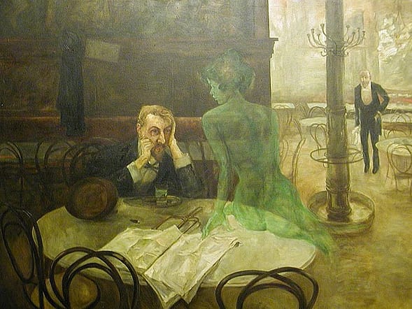 Viktor Oliva: The absinthe drinker 1901